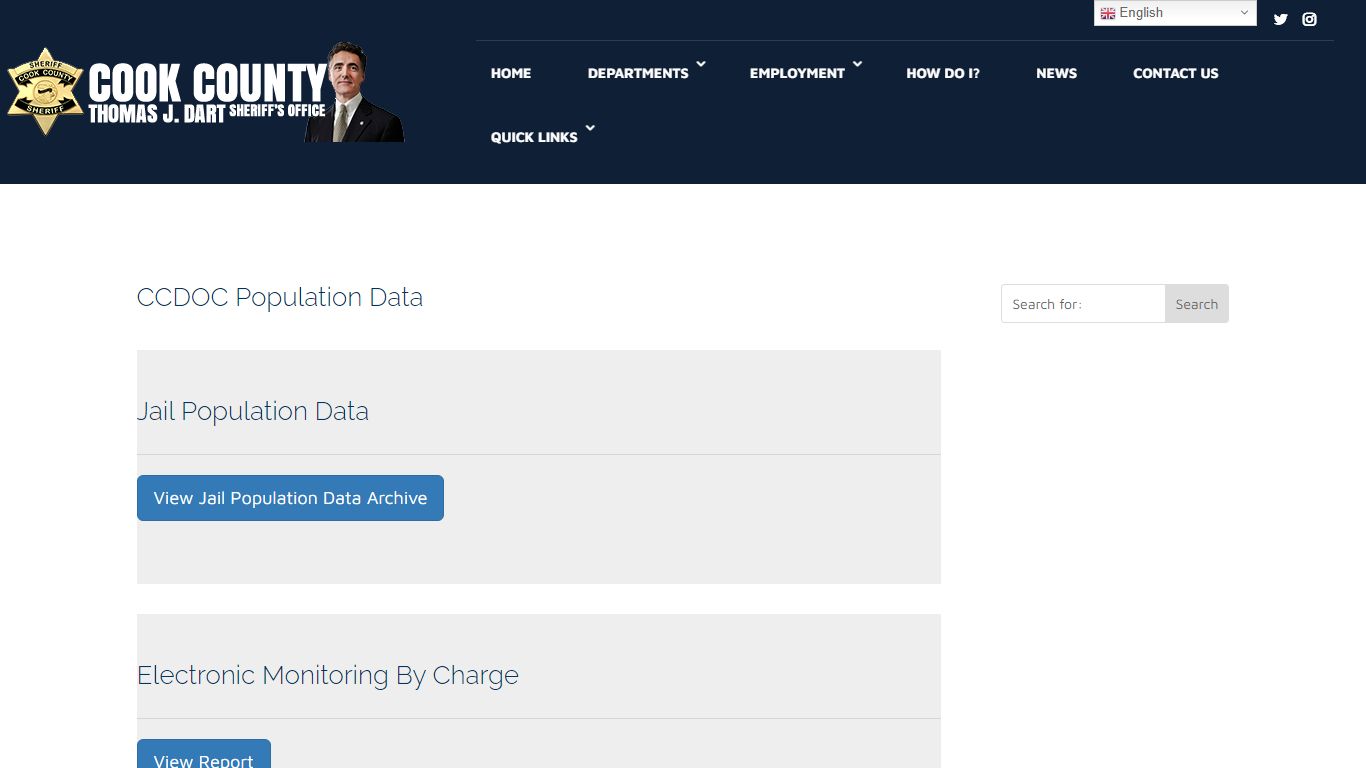 CCDOC Population Data - Cook County Sheriff's Office